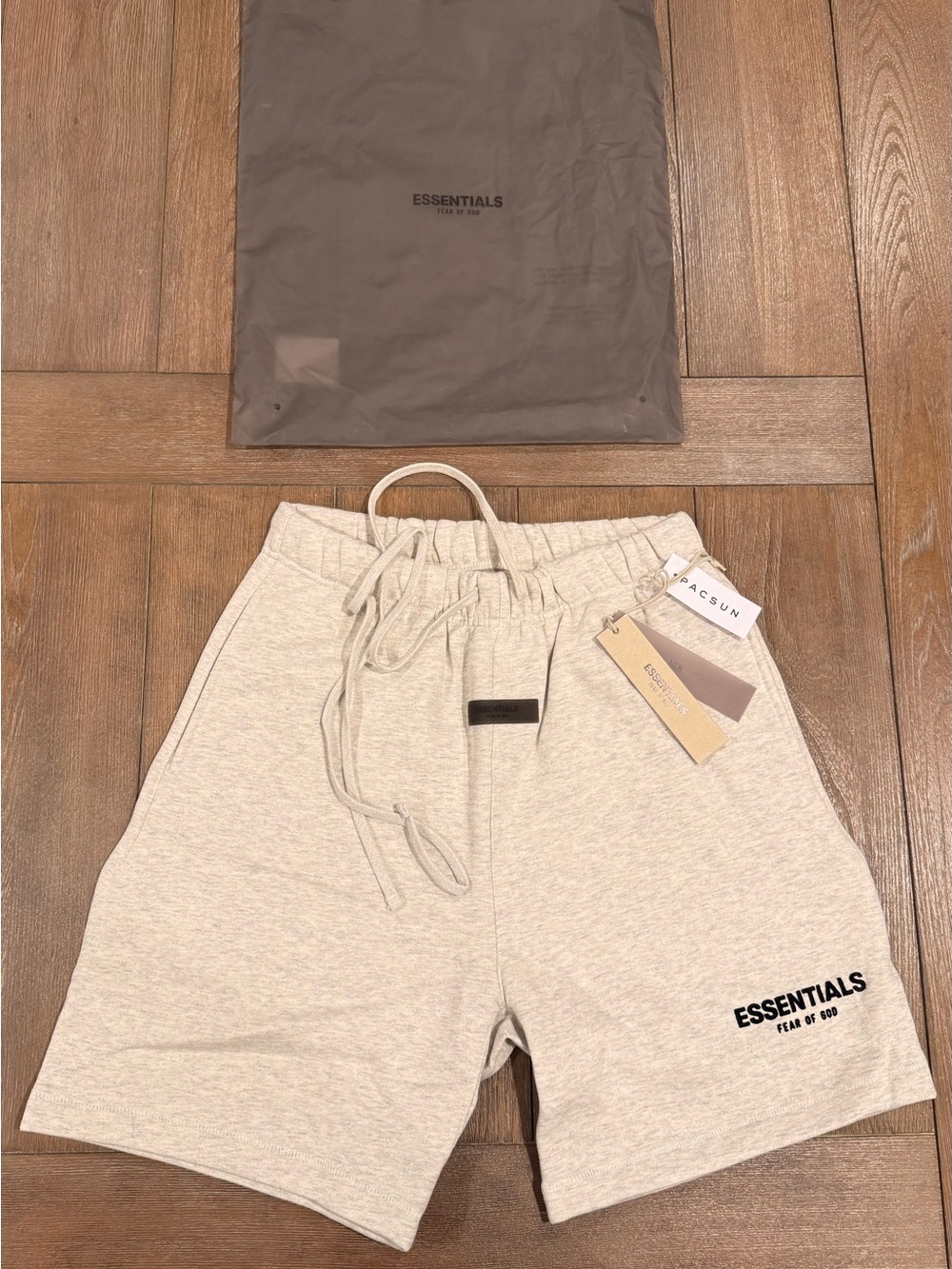 Fear of God Essentials Men’s Cream Drawstring Athletic Shorts